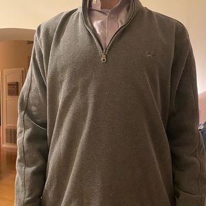 Sporty chic quarter zip sweater